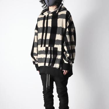 Hooded Pullover　BK×GY×IV No.14