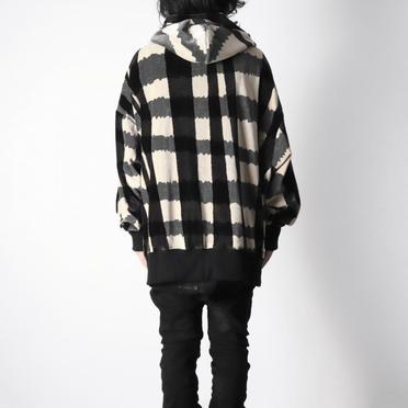 Hooded Pullover　BK×GY×IV No.17