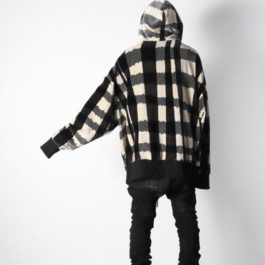 Hooded Pullover　BK×GY×IV No.18