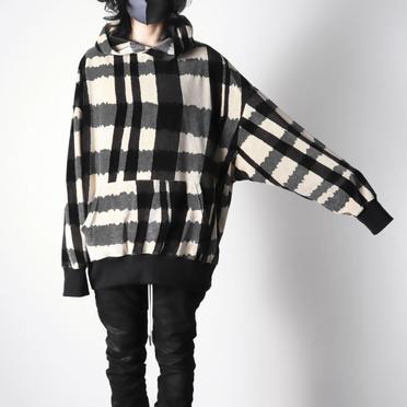 Hooded Pullover　BK×GY×IV No.20