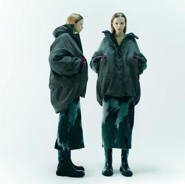 TWEED MONSTER COAT MIX GRAY No.19