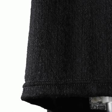 Lacy Jacquard Stripe Crew Neck Top　BLACK No.12