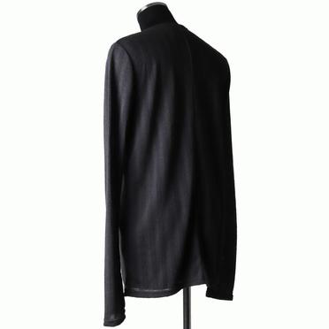 Lacy Jacquard Stripe Crew Neck Top　D.GREY No.4