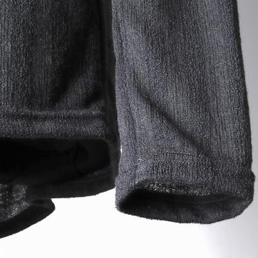 Lacy Jacquard Stripe Crew Neck Top　D.GREY No.11