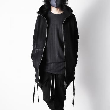 Lacy Jacquard Stripe Crew Neck Top　D.GREY No.19