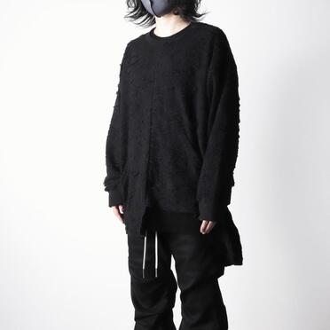Damage pile Asymmetry Crew Neck No.16