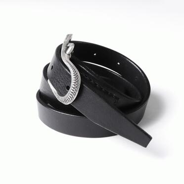 077ACU33 SILVER 925/COW SKIN　BK×SV No.2