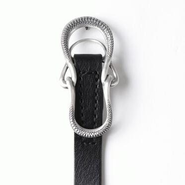 077ACU33 SILVER 925/COW SKIN　BK×SV No.5