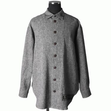 Linen Canvas Chambray Oversized Shirt　CHARCOAL　arco LIMITED EDITION No.1