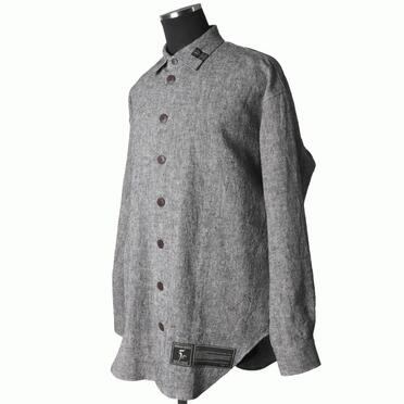 Linen Canvas Chambray Oversized Shirt　CHARCOAL　arco LIMITED EDITION No.2