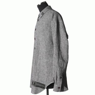 Linen Canvas Chambray Oversized Shirt　CHARCOAL　arco LIMITED EDITION No.3