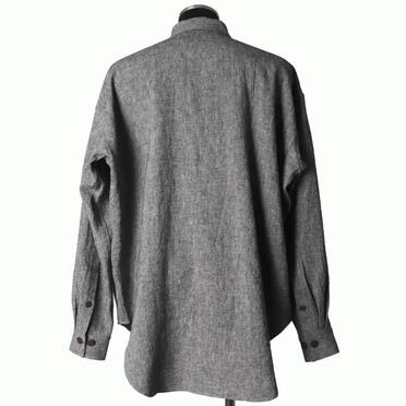 Linen Canvas Chambray Oversized Shirt　CHARCOAL　arco LIMITED EDITION No.5