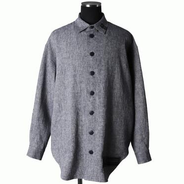 Linen Canvas Chambray Oversized Shirt　NAVY　arco LIMITED EDITION No.1