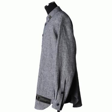 Linen Canvas Chambray Oversized Shirt　NAVY　arco LIMITED EDITION No.3
