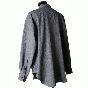 Linen Canvas Chambray Oversized Shirt　NAVY　arco LIMITED EDITION No.4