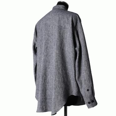 Linen Canvas Chambray Oversized Shirt　NAVY　arco LIMITED EDITION No.6