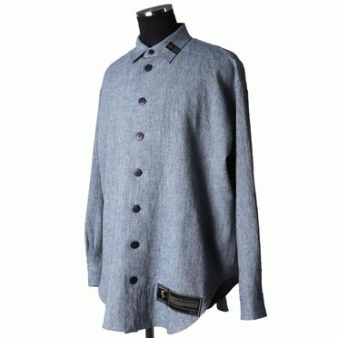 Linen Canvas Chambray Oversized Shirt　BLUE　arco LIMITED EDITION No.2
