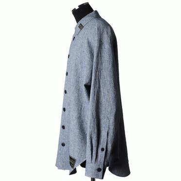Linen Canvas Chambray Oversized Shirt　BLUE　arco LIMITED EDITION No.3