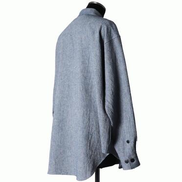 Linen Canvas Chambray Oversized Shirt　BLUE　arco LIMITED EDITION No.6