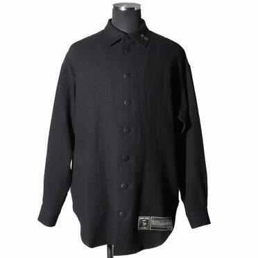 Linen Canvas Chambray Oversized Shirt　BLACK　arco LIMITED EDITION No.1