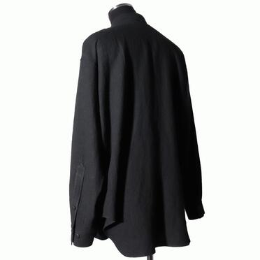 Linen Canvas Chambray Oversized Shirt　BLACK　arco LIMITED EDITION No.4