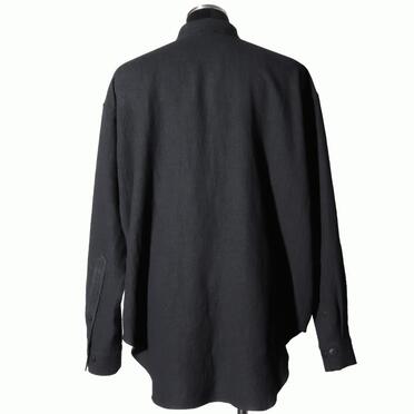 Linen Canvas Chambray Oversized Shirt　BLACK　arco LIMITED EDITION No.5