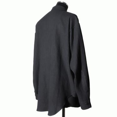 Linen Canvas Chambray Oversized Shirt　BLACK　arco LIMITED EDITION No.6