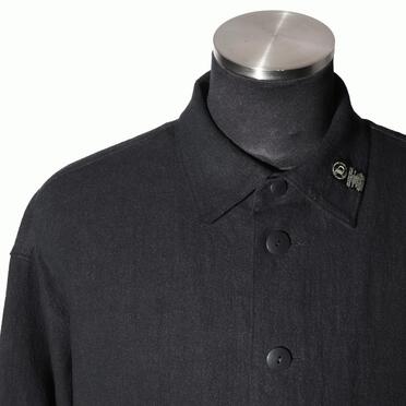Linen Canvas Chambray Oversized Shirt　BLACK　arco LIMITED EDITION No.7