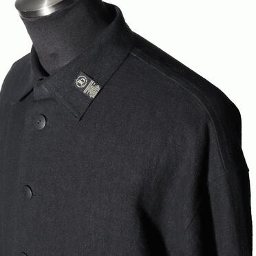 Linen Canvas Chambray Oversized Shirt　BLACK　arco LIMITED EDITION No.8