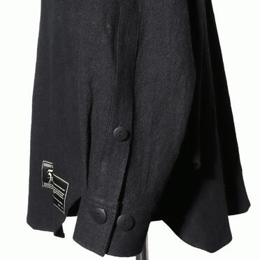 Linen Canvas Chambray Oversized Shirt　BLACK　arco LIMITED EDITION No.10