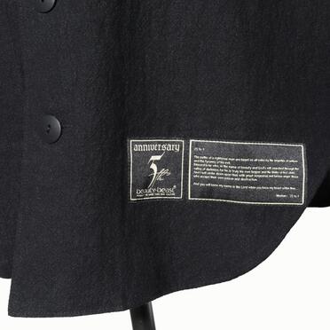 Linen Canvas Chambray Oversized Shirt　BLACK　arco LIMITED EDITION No.12