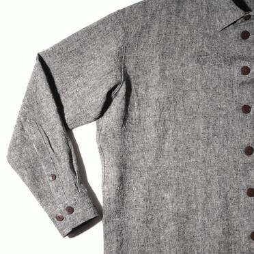 Linen Canvas Chambray Oversized Shirt　CHARCOAL　arco LIMITED EDITION No.8