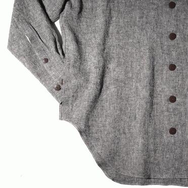 Linen Canvas Chambray Oversized Shirt　CHARCOAL　arco LIMITED EDITION No.9