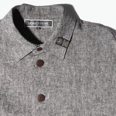 Linen Canvas Chambray Oversized Shirt　CHARCOAL　arco LIMITED EDITION No.10