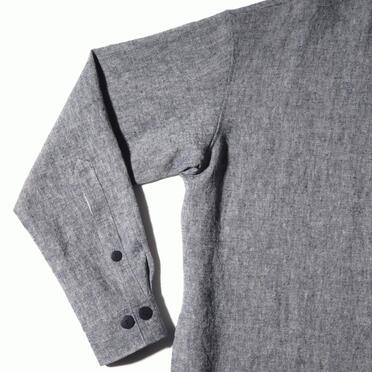 Linen Canvas Chambray Oversized Shirt　NAVY　arco LIMITED EDITION No.8