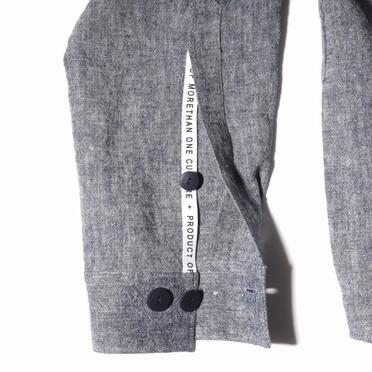 Linen Canvas Chambray Oversized Shirt　NAVY　arco LIMITED EDITION No.10