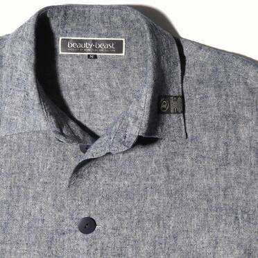 Linen Canvas Chambray Oversized Shirt　NAVY　arco LIMITED EDITION No.11