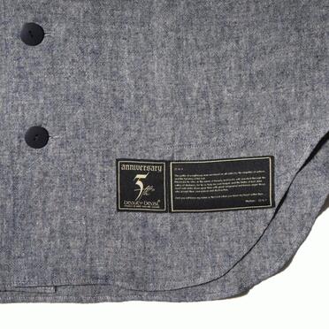 Linen Canvas Chambray Oversized Shirt　NAVY　arco LIMITED EDITION No.12
