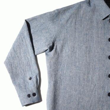 Linen Canvas Chambray Oversized Shirt　BLUE　arco LIMITED EDITION No.8