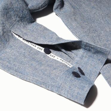 Linen Canvas Chambray Oversized Shirt　BLUE　arco LIMITED EDITION No.10