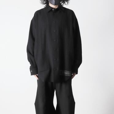 Linen Canvas Chambray Oversized Shirt　BLACK　arco LIMITED EDITION No.17