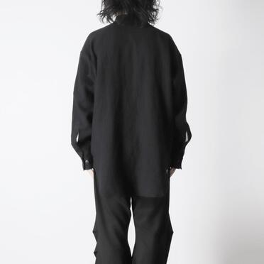 Linen Canvas Chambray Oversized Shirt　BLACK　arco LIMITED EDITION No.21