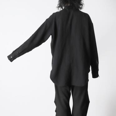 Linen Canvas Chambray Oversized Shirt　BLACK　arco LIMITED EDITION No.22