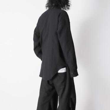 Linen Canvas Chambray Oversized Shirt　BLACK　arco LIMITED EDITION No.23