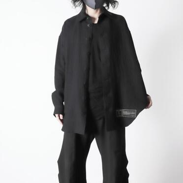 Linen Canvas Chambray Oversized Shirt　BLACK　arco LIMITED EDITION No.25