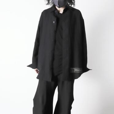Linen Canvas Chambray Oversized Shirt　BLACK　arco LIMITED EDITION No.26
