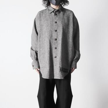 Linen Canvas Chambray Oversized Shirt　CHARCOAL　arco LIMITED EDITION No.15