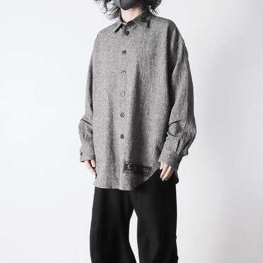 Linen Canvas Chambray Oversized Shirt　CHARCOAL　arco LIMITED EDITION No.16