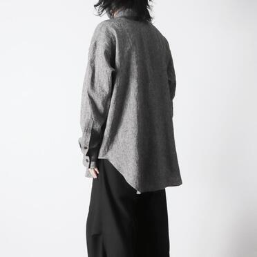 Linen Canvas Chambray Oversized Shirt　CHARCOAL　arco LIMITED EDITION No.18