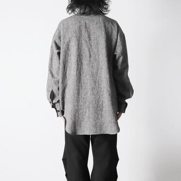 Linen Canvas Chambray Oversized Shirt　CHARCOAL　arco LIMITED EDITION No.19